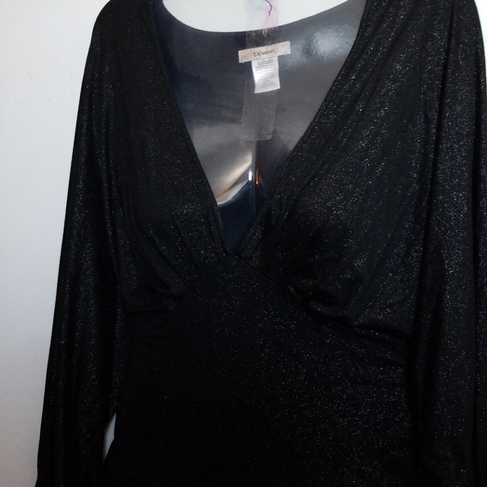 Black shimmery top